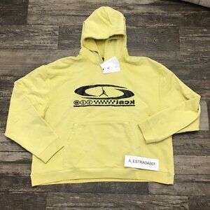 Jordan x Travis Scott Pullover Hoodie Celery FQ7821-308 Size LARGE Cactus Jack $